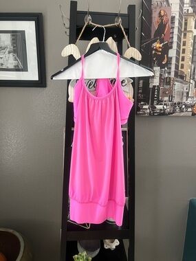 Like New Lululemon Pink Tank with Built In Sports Bra size 4